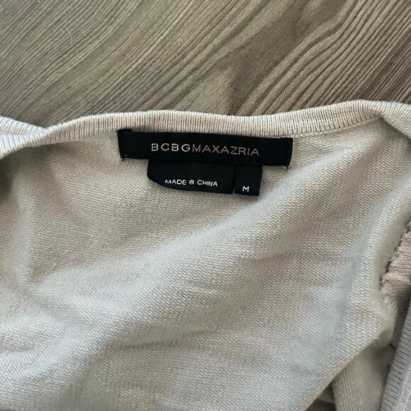 bcbgmaxazria grey knit long sleeve jewel top - Picture 3 of 3